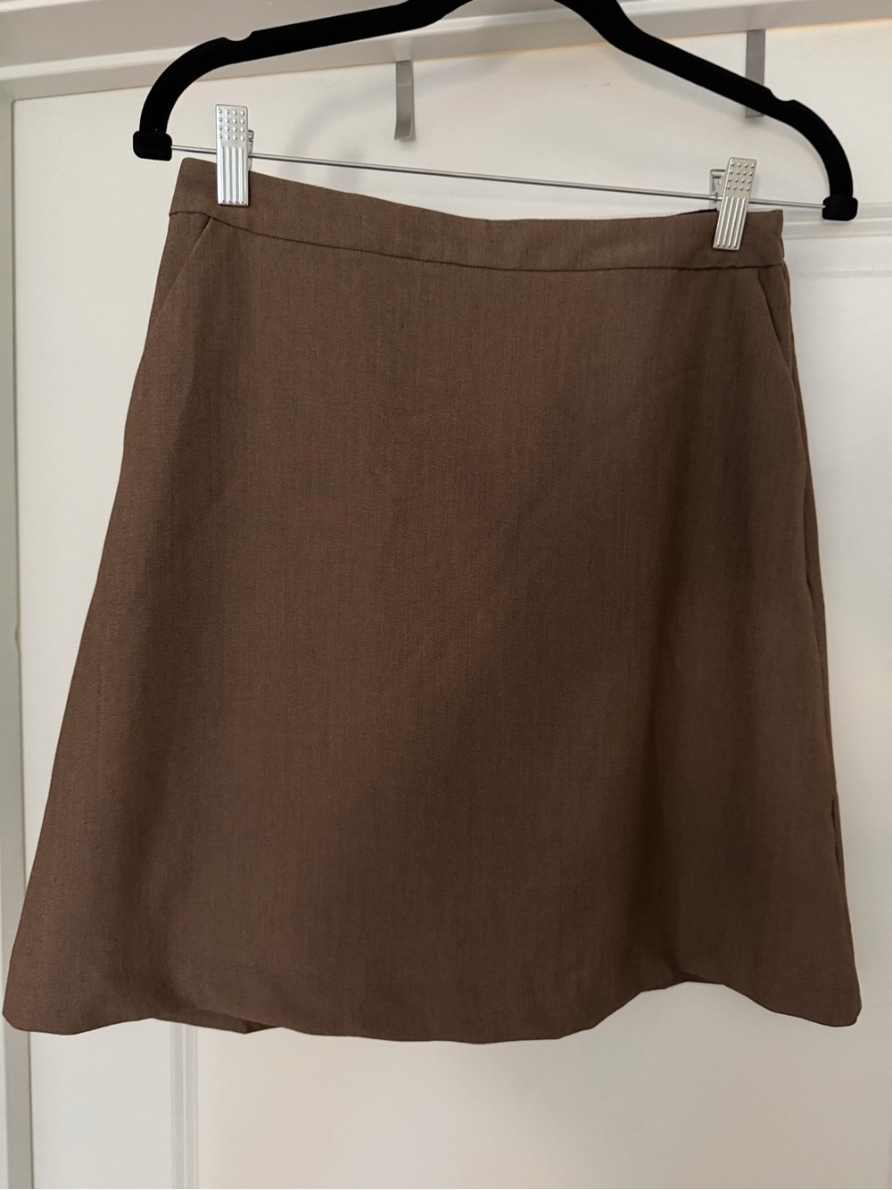 NWT b.young BYDANTA A-Line Skirt Brown Rain Drum Size 36